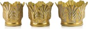 Sada 3 ks květináčů MARINA III zlatá