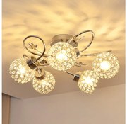 Prisadený luster SOPHIA 5xE27/15W/230V lesklý chróm/číra