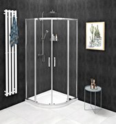 Gelco Gelco, SIGMA SIMPLY štvrťkruhová sprchová zástena 900x900mm, R550, číre sklo, GS5590
