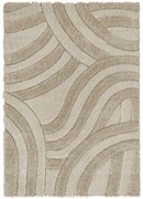 Kusový koberec Indulgence Velvet Carved Natural, 120x170, béžová, obývacia izba, Flair Rugs