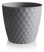 Ruby matt recyklovaný kvetináč 36 cm, kamenná sivá, 36 cm
