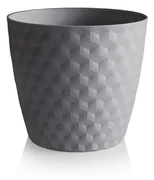 Ruby matt recyklovaný kvetináč 36 cm, kamenná sivá, 36 cm