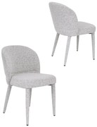 Čalúnená jedálenská stolička Serena, sivá