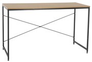 Písací stôl, dub/čierna, 120x60 cm, MELLORA
