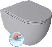 Isvea Isvea, INFINITY závesná WC misa, Rimless, 36,5x53cm, šedá, 10NF02005-2V