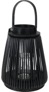 Drevený lampáš Merv čierna, 25 cm