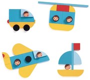 Geometrické tvary - skladačka - dopravné prostriedky