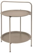 Kovový príručný stolík VARIO priemer 50 cm, béžový