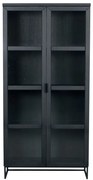 Čierna vitrína z dubového dreva 95x195 cm Everett - Rowico