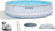 INTEX CHEVRON PRISM FRAME Okrúhly bazén 488×122cm s kartušovou filtráciou 220–240V 26746NP