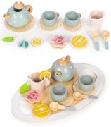 Drevená čajová súprava, 14 kusov, ECOTOYS