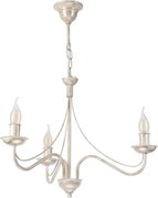 Luster na reťazi ANTON 3xE14/60W/230V biela patina