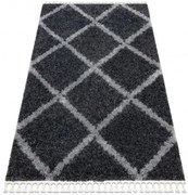 Koberec UNION 3482 Kratka, trellis sivý Fredzle berber marocký shaggy