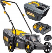 Akumulátorová Kosačka 21V 4AH Nabíjačka 2X Výkonná Batéria Kôš 30 L