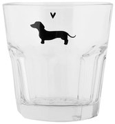 Pohárik na vodu s jazvečíkom a srdiečkom Dog&Cat - Ø 8*8 cm / 200 ml