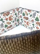 INTERMEDIC SK Mantinel do postieľky Veverička / minky hnedá – 180x30 cm