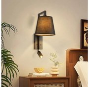 Brilagi - LED Nástenná lampa RAYA 1xE14/40W/230V + LED/3W čierna