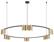 Závesné svietidlo Genesis, 15x zlaté kovové tienidlo, o