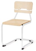 Školská stolička LEGERE II, V 450 mm, biela, breza