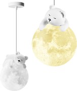 Toolight Toolight, stropné svietidlo BIELY MEDVEĎ, APP1597-1CP, biela, OSW-06408