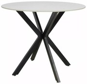 Okrúhly jedálenský stôl 90 cm KAMILO - biely / čierny