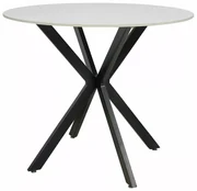 Okrúhly jedálenský stôl 90 cm KAMILO - biely / čierny