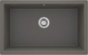 Deante Corda, granitový drez pod dosku 800x500x204 mm, 3,5" + priestorovo úsporný sifón, 1-komorový, antracitová metalíza, ZQA_T10D