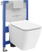 Mexen Fenix XS-F, podomietkový modul a závesné WC Cube s pomaly padajúcim sedátkom, biela, 68030924000