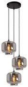 Lucide 46413/13/65 - Luster na lanku MEDINE 3xE27/40W/230V dymová