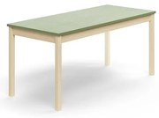 Stôl DECIBEL, 1600x700x720 mm, akustické linoleum, breza/zelenošedá