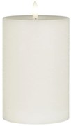 IB Laursen LED stĺpová sviečka WARM FLAME 15 cm biela