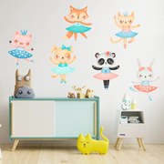 60x120cm Tancujúce zvieratká 2 - textilná nálepka na stenu