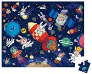 Janod Puzzle v kufríku 54ks Raketa vo vesmíre