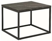 KONFERENČNÝ STOLÍK CHRIS 60 cm ČIERNY + MRAMOR