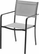 CH Záhradná stohovateľná stolička Casto - sivá