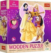 Trefl Puzzle 50 Drevené - Disney Pincezná - Roztomilé princeznej