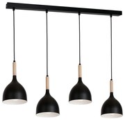Luster na lanku NOAK WOOD 4xE27/60W/230V