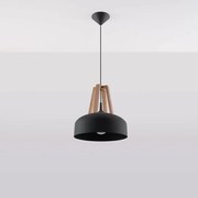 Luster Casco A-0390 čierna/prírodné drevo