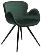 GAIA ČALÚNENÁ STOLIČKA green velvet/black