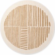 Ted Baker, Kusový koberec Ted Baker Haringey 106391 Natural White kruh, 160x160, béžová, chodba / predsieň