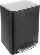 Čierny pedálový odpadkový kôš z nehrdzavejúcej ocele 20 l Black – Orion