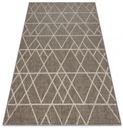 Koberec Šnúrkový SIZAL FLOORLUX 20508 taupe / champagne Trojuholníky