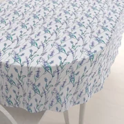 Biante Teflónový oválny obrus TF-088 Levandule na bielom 50x100 cm