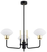 Argon 6166 - Luster na tyči RAVELLO 3xE14/15W/230V čierna/zlatá