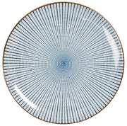 Dezertný tanier s modrým zdobením BlueLine - Ø 21 cm