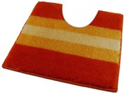 ROUTNER Kúpeľňová predložka BARLETTA Oranžová 10702 - Oranžová / 50 x 50 cm WC s výkrojom 10702