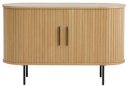 Komoda v dekore duba s posuvnými dverami v prírodnej farbe 120x76x45 cm Nola – Unique Furniture