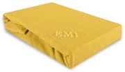 Plachta posteľná tmavožltá froté EMI, Plachta 90 (100)x200