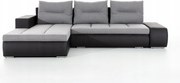 Rohová sedačka Ottaro (sivá čierna) (L)