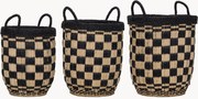 Ručne pletené úložné koše Basked, 3 ks